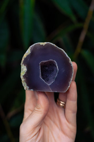Blue Lace Agate Cave with Druzy